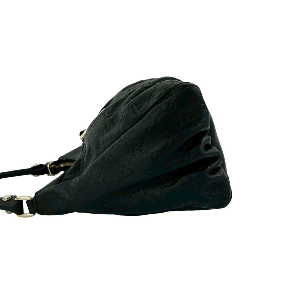 GUCCI Authentic Black Leather Shoulder Bag - Picture 5 of 10